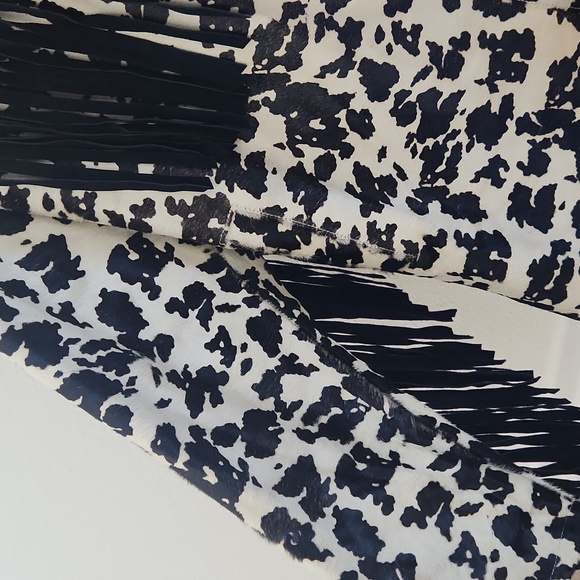 Idyllwind Hair-On Cow Hide Fringe Shacket Jacket - Picture 5 of 12